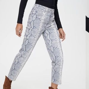 Aritzia snakeskin pattern jeans